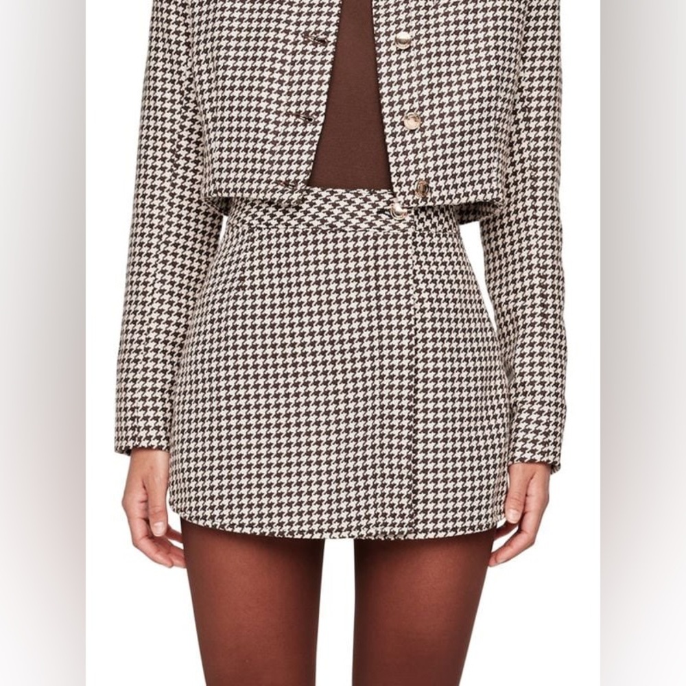 Houndstooth Mini Skirt